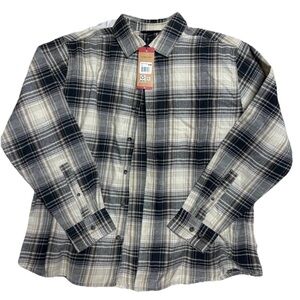 Eddie Bauer Men's 100% Cotton Easy Care Warm Brushed Twill Flannel Shirt
